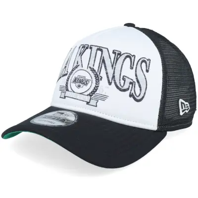 New Era - NHL Svart Keps - Los Angeles Kings 9FORTY White/Black A-frame Trucker @ Hatstore