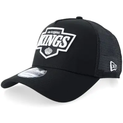 New Era - NHL Svart trucker Keps - Los Angeles Kings 9FORTY Black/White A-frame Trucker @ Hatstore