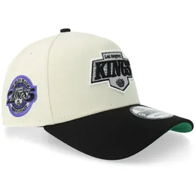 New Era - NHL Vit adjustable Keps - Hatstore Exclusive x Los Angeles Kings 9FORTY 25 Anniversary Chrome/Black A-frame Adjustable @ Hatstore