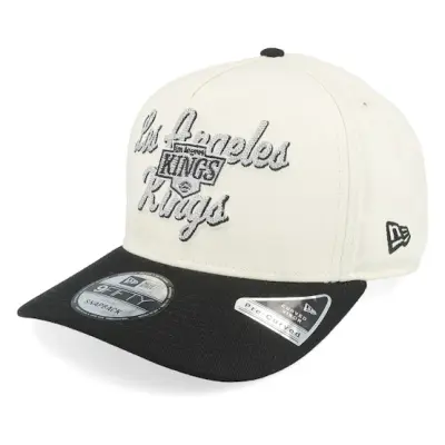New Era - NHL Vit adjustable Keps - Los Angeles Kings 9FIFTY Chainstitch Chrome White/Black A-Frame Adjustable @ Hatstore