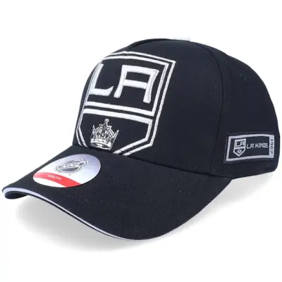 Outerstuff - NHL Svart adjustable Keps - Los Angeles Kings Big-Face Precurved Black Adjustable @ Hatstore