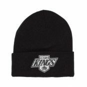 Mitchell&Ness - NHL Svart cuff Beanie - LA Kings Black Logo Beanie @ Hatstore