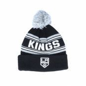 Outerstuff - NHL Svart pom Beanie - Los Angeles Kings Jacquard cuffed knit Black/Grey Pom @ Hatstore