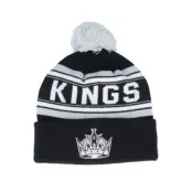 Outerstuff - NHL Svart pom Beanie - Los Angeles Kings Jacquard Pom Beanie Black Cuff @ Hatstore