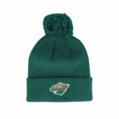 Adidas - NHL Grön pom Beanie - Minnesota Wild NHL Cuffed Beanie Dark Green Pom @ Hatstore