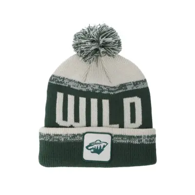 Fanatics - NHL Grön pom Beanie - Minnesota Wild Thrive Dark Green/Natural Pom @ Hatstore