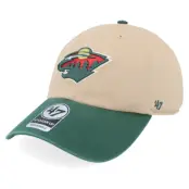 47 Brand - NHL Beige unconstructed Keps - Minnesota Wild NHL Tone 47 Clean Up Khaki/Green Dad Cap @ Hatstore