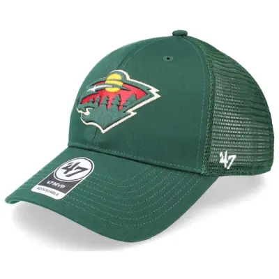47 Brand - NHL Grön trucker Keps - Minnesota Wild NHL Branson MVP Dark Green Trucker @ Hatstore