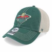 47 Brand - NHL Grön trucker Keps - Minnesota Wild NHL Trawler Clean Up Dark Green Trucker @ Hatstore