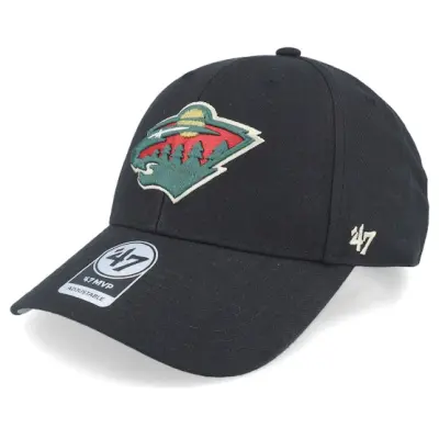 47 Brand - NHL Svart adjustable Keps - Minnesota Wild Mvp Black Adjustable @ Hatstore