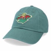 American Needle - NHL Grön unconstructed Keps - Minnesota Wild Blue Line Forest Green Dad Cap @ Hatstore