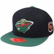 American Needle - NHL Svart snapback Keps - Minnesota Wild Blockhead Black/Dark Green Snapback @ Hatstore