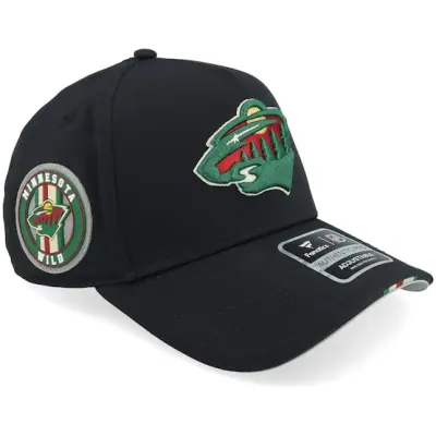 Fanatics - NHL Svart adjustable Keps - Minnesota Wild Authentic Pro NHL Mesh Black A-Frame Adjustable @ Hatstore