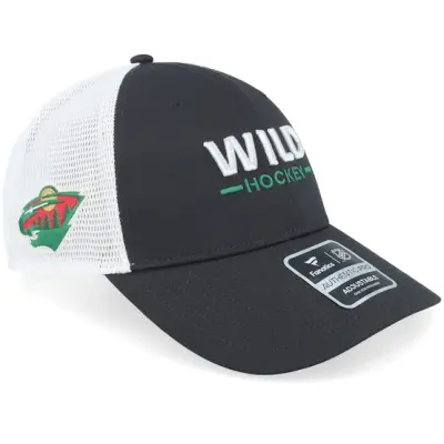 Fanatics - NHL Svart trucker Keps - Minnesota Wild Authentic Pro Rink Black/White Trucker @ Hatstore