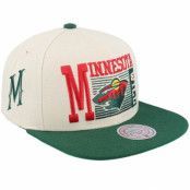 Mitchell&Ness - NHL Beige snapback Keps - Minnesota Wild Speed Zone Off White/Green Snapback @ Hatstore