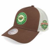 Mitchell&Ness - NHL Brun trucker Keps - Hatstore Exclusive x Minnesota Wild Sablesway Brown/Cream Trucker @ Hatstore