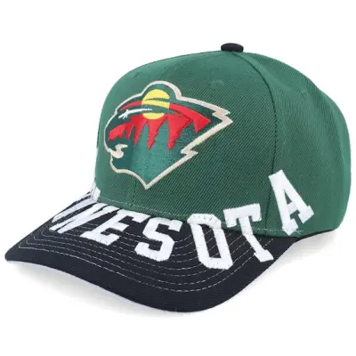 Mitchell&Ness - NHL Grön adjustable Keps - Minnesota Wild Underarch Pro Green/Black Adjustable @ Hatstore