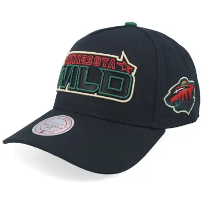 Mitchell&Ness - NHL Svart adjustable Keps - Minnesota Wild Class Act Pro Black A-Frame Adjustable @ Hatstore