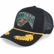 Mitchell&Ness - NHL Svart trucker Keps - Minnesota Wild Gold Leaf Hwc Black Trucker @ Hatstore