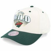 Mitchell&Ness - NHL Vit adjustable Keps - Minnesota Wild Horizon Pro Off White/Dark Green Adjustable @ Hatstore