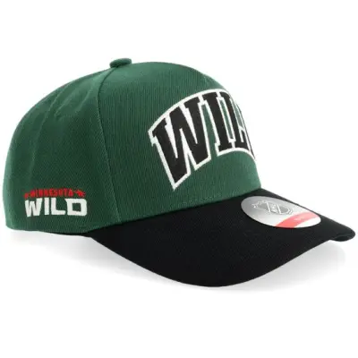 Outerstuff - NHL Grön adjustable Keps - Kids Minnesota Wild Mvp Pro Pinch Green/Black A-frame Adjustable @ Hatstore