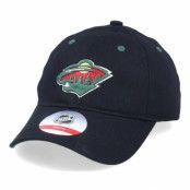 Outerstuff - NHL Svart unconstructed Keps - Kids Minnesota Wild Team Slouch Black Dad Cap @ Hatstore