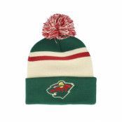 Mitchell&Ness - NHL Grön pom Beanie - Minnesota Wild Stripe Knit Green Pom @ Hatstore