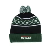 Outerstuff - NHL Grön pom Beanie - Kids Minnesota Wild Face-off Cuff Pom Beanie Fir/Black Pom @ Hatstore