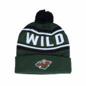 Outerstuff - NHL Grön pom Beanie - Kids Minnesota Wild Jacquared Knit Fir Pom @ Hatstore