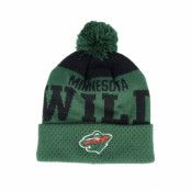 Outerstuff - NHL Grön pom Beanie - Kids Minnesota Wild Stretchark Knit Green/Black Pom @ Hatstore