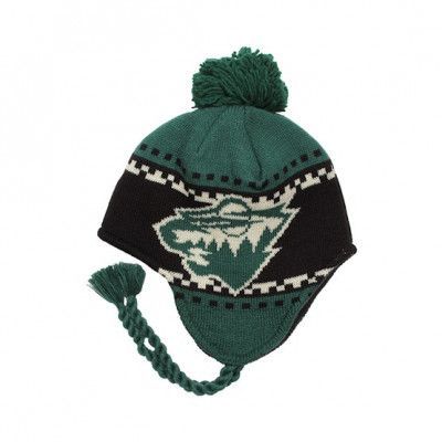 Reebok - NHL Grön pom Beanie - Minnesota Wild Faceoff Tassle Knit @ Hatstore