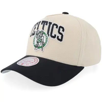 Mitchell&Ness - NBA Beige adjustable Keps - Boston Celtics Pro Crown NHL Sand/Black/Grey A-frame Adjustable @ Hatstore
