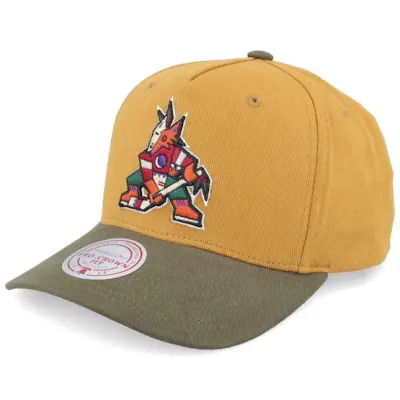 Mitchell&Ness - NHL Beige adjustable Keps - Hatstore Exclusive x Arizona Coyotes Sign. Pro Crown-c. Tan/Brown A-frame Adjustable @ Hatstore