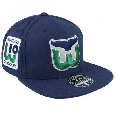 Mitchell&Ness - NHL Blå fitted Keps - Hartford Whalers Vintage Blue Fitted @ Hatstore