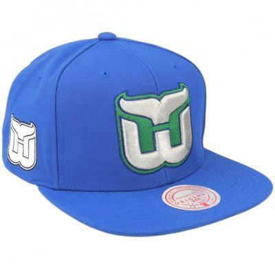 Mitchell&Ness - NHL Blå snapback Keps - Hartford Whalers Alternate Flip Blue Snapback @ Hatstore