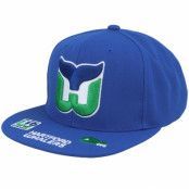 Mitchell&Ness - NHL Blå snapback Keps - Hartford Whalers Vintage Hat Trick Blue Snapback @ Hatstore