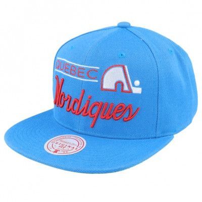 Mitchell&Ness - NHL Blå snapback Keps - Quebec Nordiques Retro Lock Up Blue Snapback @ Hatstore