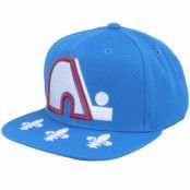 Mitchell&Ness - NHL Blå snapback Keps - Quebec Nordiques Vintage Hat Trick Blue Snapback @ Hatstore