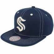 Mitchell&Ness - NHL Blå snapback Keps - Seattle Kraken Contrast Natural Navy Snapback @ Hatstore