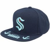 Mitchell&Ness - NHL Blå snapback Keps - Seattle Kraken Vintage Hat Trick Blue Snapback @ Hatstore