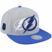 Mitchell&Ness - NHL Grå snapback Keps - Tampa Bay Lightning Triple Up Grey/Blue Snapback @ Hatstore