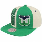 Mitchell&Ness - NHL Grön snapback Keps - Hartford Whalers Pop Panel Off White/Green Snapback @ Hatstore