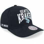 Mitchell&Ness - NHL Svart adjustable Keps - Seattle Kraken Big Time Pro Black A-frame Adjustable @ Hatstore