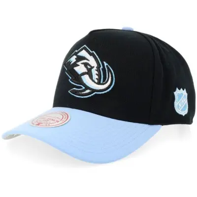 Mitchell&Ness - NHL Svart adjustable Keps - Utah Mammoth Legendary Home Pro Black/Sky A-Frame Adjustable @ Hatstore