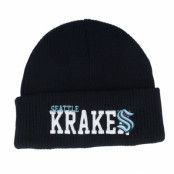 Mitchell&Ness - NHL Svart cuff Beanie - Seattle Kraken Billboard Knit Black Cuff @ Hatstore