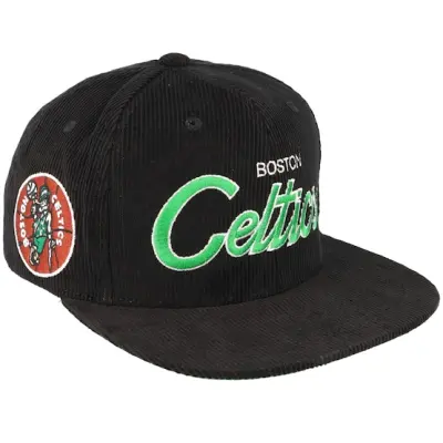 Mitchell&Ness - NHL Svart snapback Keps - Boston Celtics Cord Script Black Snapback @ Hatstore
