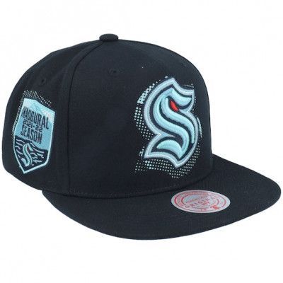 Mitchell&Ness - NHL Svart snapback Keps - Seattle Kraken Big Face 7.0 Black Snapback @ Hatstore
