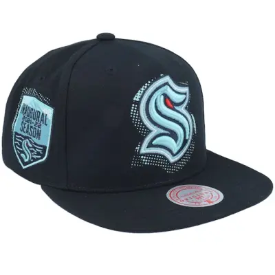 Mitchell&Ness - NHL Svart snapback Keps - Seattle Kraken Big Face 7.0 Black Snapback @ Hatstore