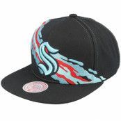 Mitchell&Ness - NHL Svart snapback Keps - Seattle Kraken Vintage Paintbrush Black Snapback @ Hatstore