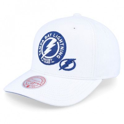 Mitchell&Ness - NHL Vit adjustable Keps - Tampa Bay Lightning All In Pro White Adjustable @ Hatstore